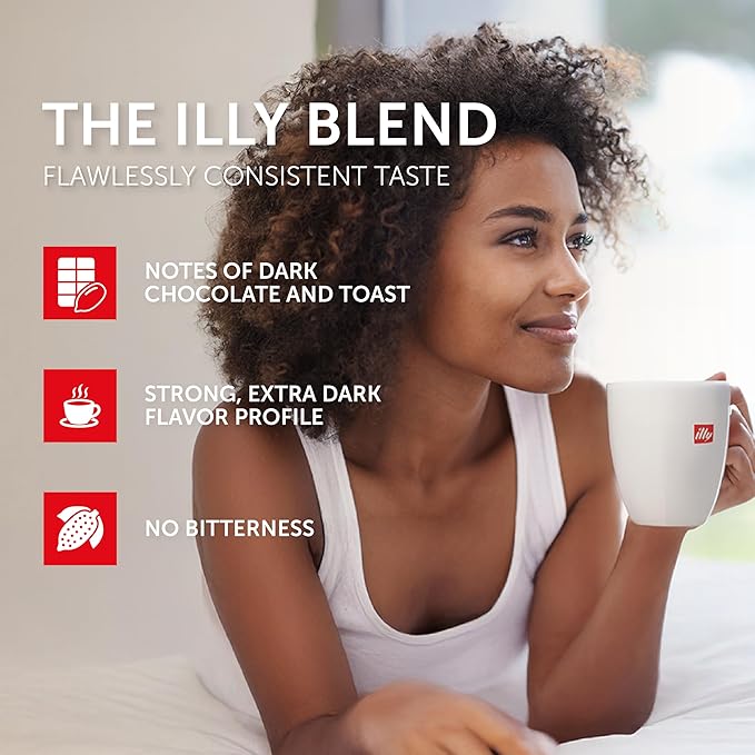 illy Aluminum Espresso Capsules - Compatible with Nespresso Machines - Forte Extra Bold Roast Coffee- Rich & Strong Flavor - Notes of Dark Chocolate - Single Serve Capsules - 10 Count (Pack of 5)