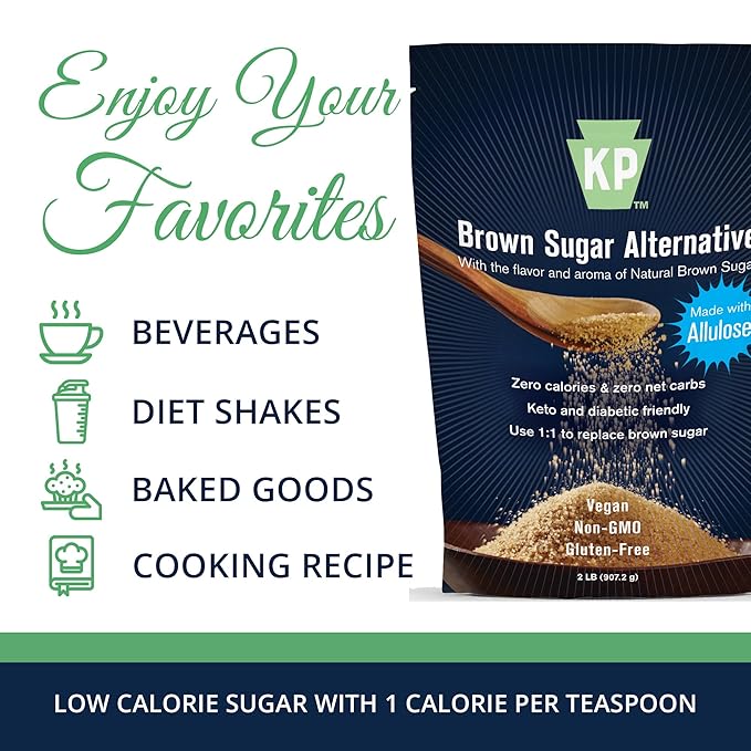 Brown allulose alternative sweetener, 2lb bag (Packaging May Vary)