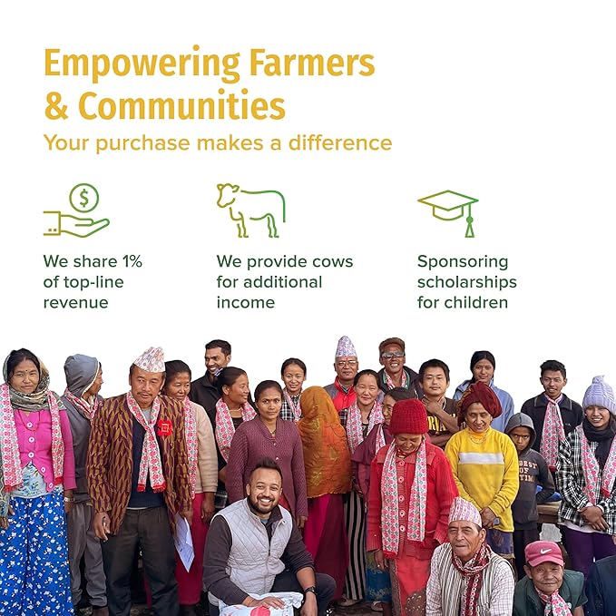 NEPAL TEA Organic Herbal Chai Tea Bags from the Himalayas - 15 Pyramid Tea Bags, Single Origin Chai Tea from a Family Farm - Caffeine Free Tea Bags with Loose Leaf Tea Inside (Kathmandu Cosmos)