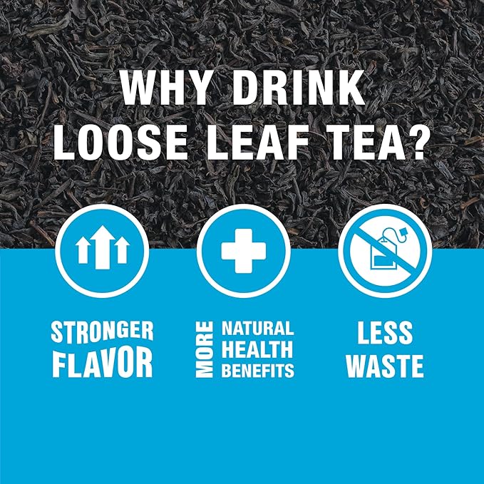 Tiesta Tea - Royal Breakfast, Loose Leaf, Classic English Black Tea, Premium High Caffeine Hot & Iced, Brews up to 200 Cups, 16oz Resealable Bulk Pouch