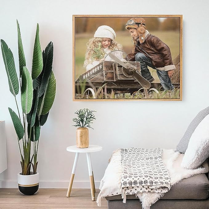P&L ART. Personalized Custom Canvas Prints: Photo On Canvas Transform Your Photos into Stunning Framed Wall Art Digitally Printed Photo To Canvas Ideal for Home Decor Gifts Keepsakes Beige 24X36