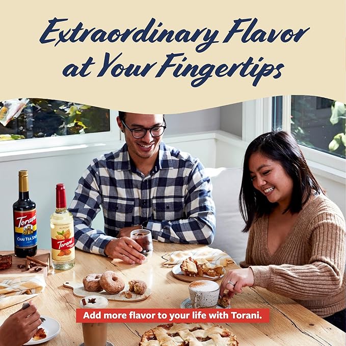 Torani Sugar Free Coffee Syrup, Salted Caramel Flavored Syrup for Drinks, Zero Calorie, Pump Included, 25.4 Fl Oz