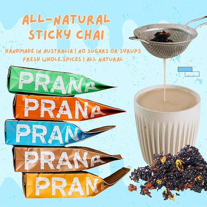 Prana Chai Original Masala Chai Tea - Premium Chai Tea Blend with Authentic Indian Spices for Rich, Aromatic Chai Masala Experience, 250g