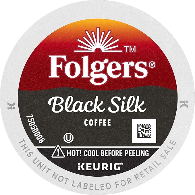 Folgers Black Silk Dark Roast Coffee, 12 Keurig K-Cup Pods (Pack of 2)