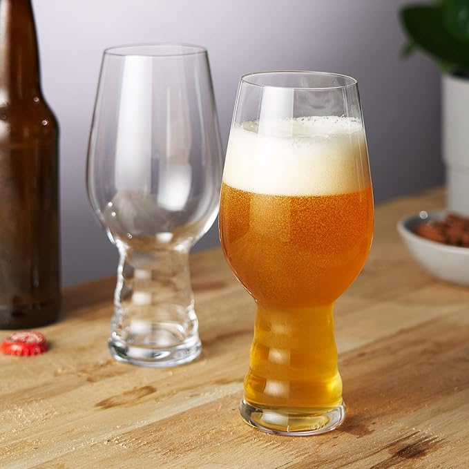 Spiegelau Craft Beer IPA Glass, European-Made Crystal Drinking Glasses Perfect for Wedding, Birthday, Holiday, Dinner, Game Night, Home Bar Accessories, Glassware Sets, Barware, 19.1 oz, Set of 2