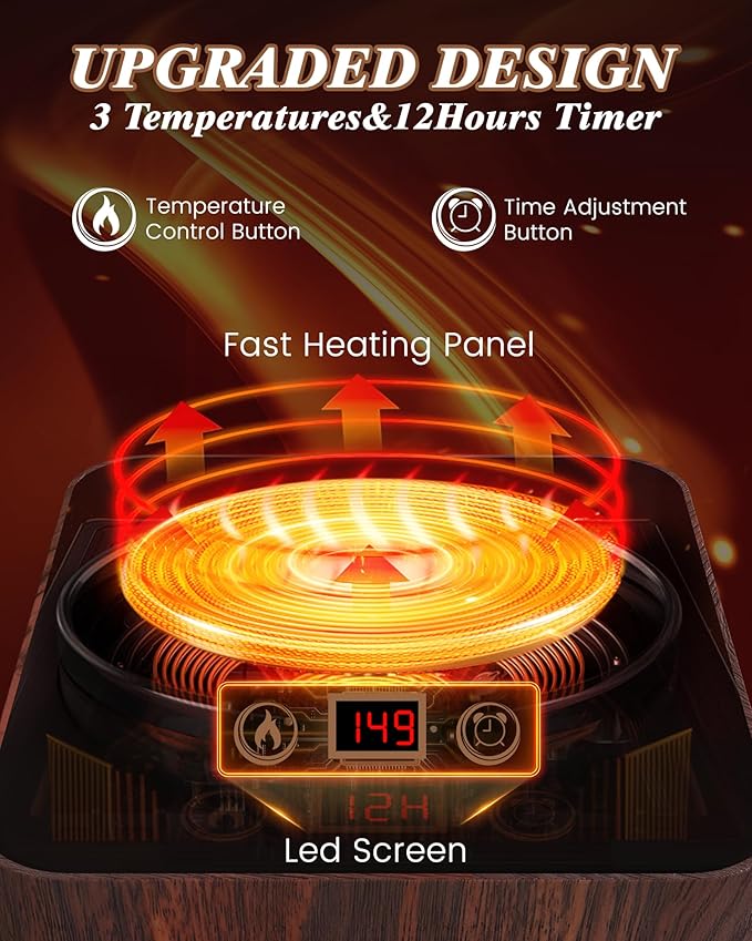 Coffee Mug Warmer for Desk with Auto Shut Off, Coffee Warmer for Desk Office Home Gifts (3 Adjustable Temp. &12 Hours Timer)