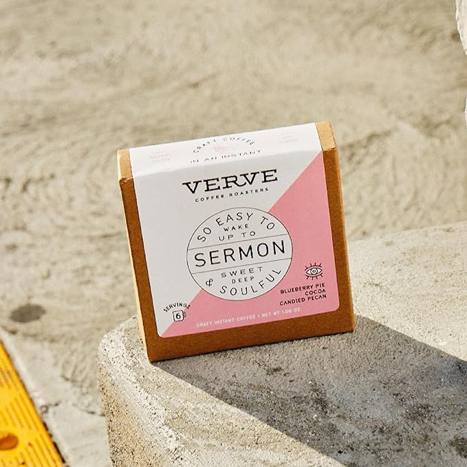 Verve Coffee Roasters Craft Instant Coffee Sermon Blend | Medium Roast, Ground, Hand-Roasted | Enjoy Hot or Cold | Up to 6 Servings
