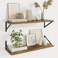 Axeman Deep Floating Shelves for Wall - 30 Inch Wide x 10 Inch Deep Floating Shelves Set of 2 -Rustic Wide Wall Shelves for Living Room Bathroom Bedroom
