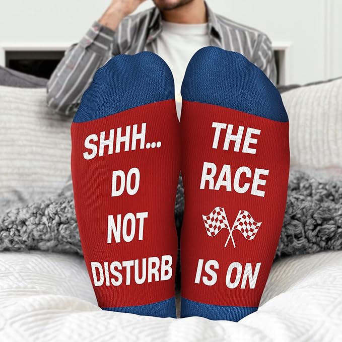 VICRAZY Racing Car, Sport Car Socks for Men, Women - Formula 1 Gifts, Racing Socks, Stocking Stuffers for Men, Women