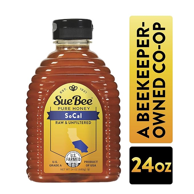 Sue Bee Regional So Cal Honey, Strained, Unfiltered USA Beekeeper-Owned Co-op, 24 oz (Packaging May Vary)