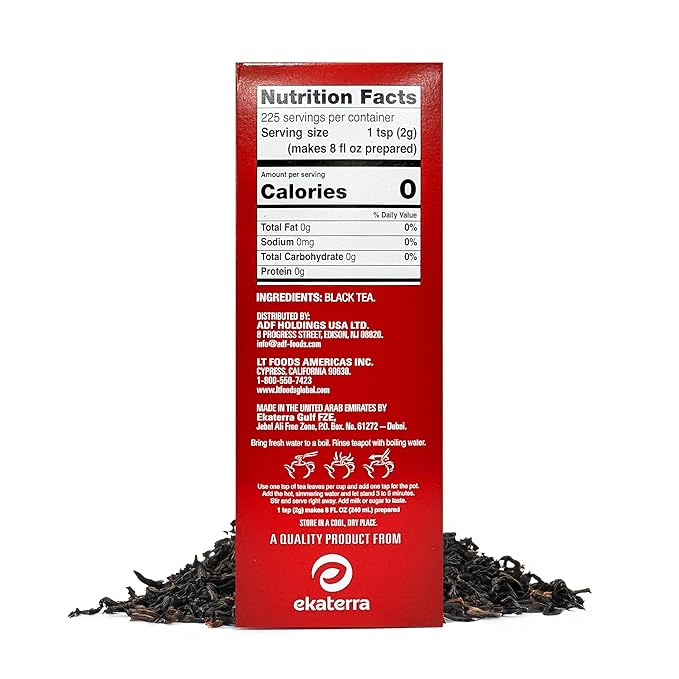 Red Label Tea | Loose Tea | Premium Brooke Bond | Black Tea | Indian Chai | Rich & Refreshing Flavor | Compatible for Chai | 450 Grams (Pack of 4)