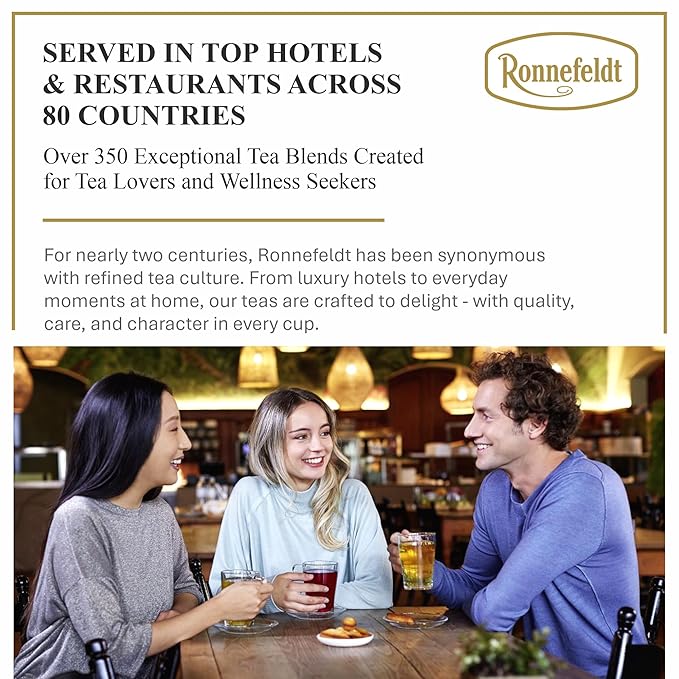 Ronnefeldt LeafCup Rooibos Orange Chai – Naturally Caffeine-Free Red Herbal Tea with Natural Orange Flavoring – Set of 4 Boxes – 60 Individually Wrapped Loose Leaf Tea Bags – Packed in Germany