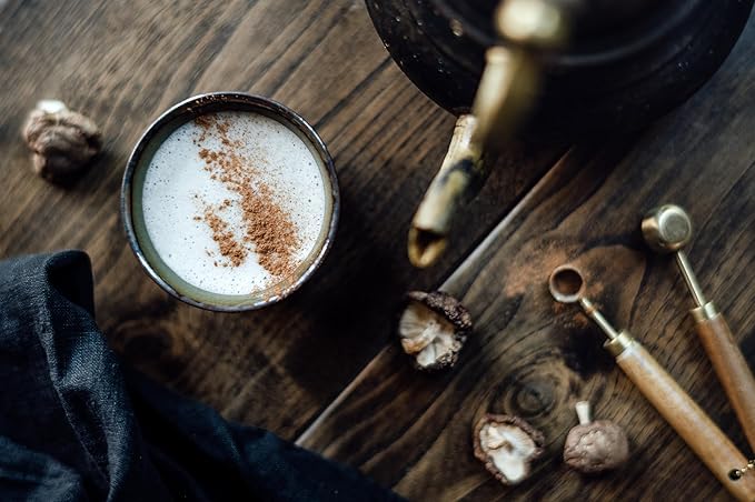 Variety Organic mushroom Instant Coffee - 10 x 9g Packets - Healthy Coffee alternative and Substitute - With Chaga, Collagen, Lions Mane and Antioxidants