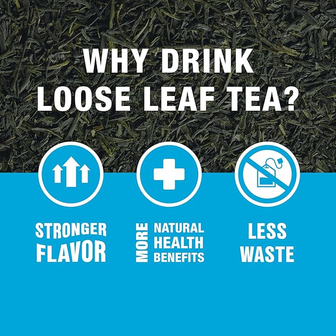Tiesta Tea - Japanese Sencha Tea, Loose Leaf, Single Origin Premium Sencha Green Blend, Pure Unblended Medium Caffeinated Blend, Make Hot or Iced & Up to 200 Cups, 16oz Resealable Bulk Pouch