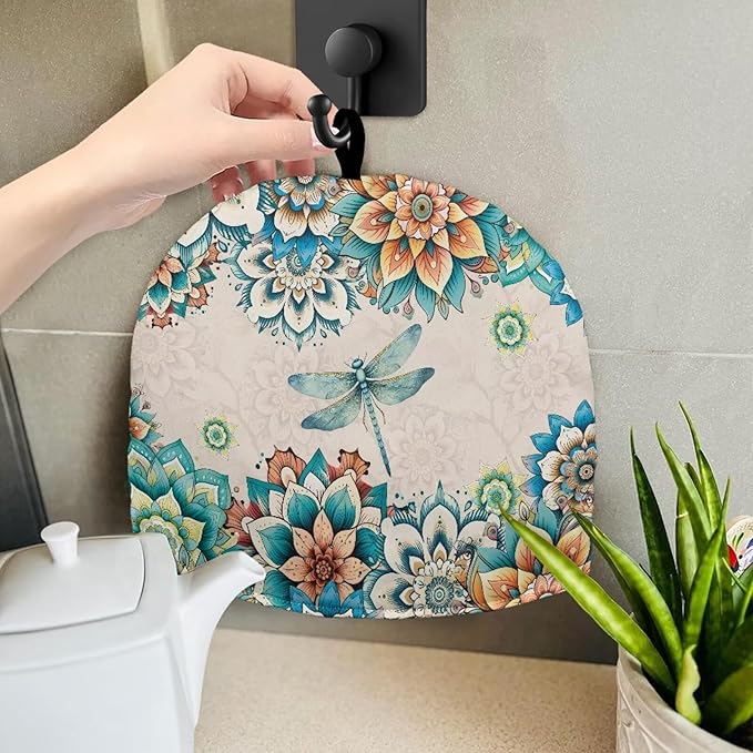Dragonfly Tea Cozy for Teapot Mandala Tea Cozy for Teapot Insulated Bohemia Teapot Insulation Cover Triba Tea Pot Cozy for Women