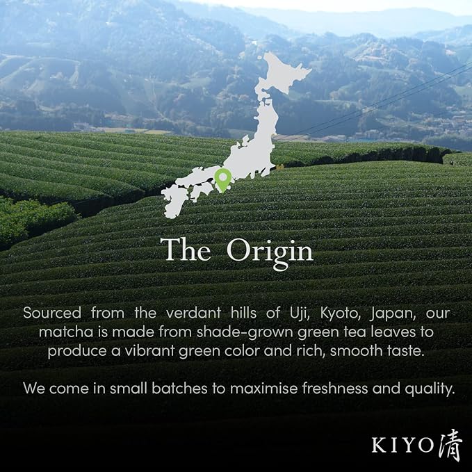 Kiyo Matcha Ritual Grade Wakyo Ceremonial Uji Matcha - Pure Japanese First Harvest Ceremonial Grade Matcha Green Tea Powder from Uji, Japan (40g/1.4oz)