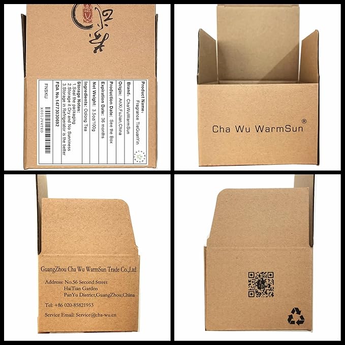 ChaWuWarmSun-[A] Fragrant TieGuanYin Oolong Tea,3.5oz/100g,WuLong Tea Loose Leaf Wu Long,Origin of AnXi,FuJian,Chinese
