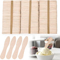 HANSGO 300PCS Small Wooden Spoons, Mini Single-Use Dessert Tasting Spoons, 3 Inch Natural Wood Sample Spoon for Crafts, Ice Cream, Yogurt, Cake, Parties, Catering & Home Use