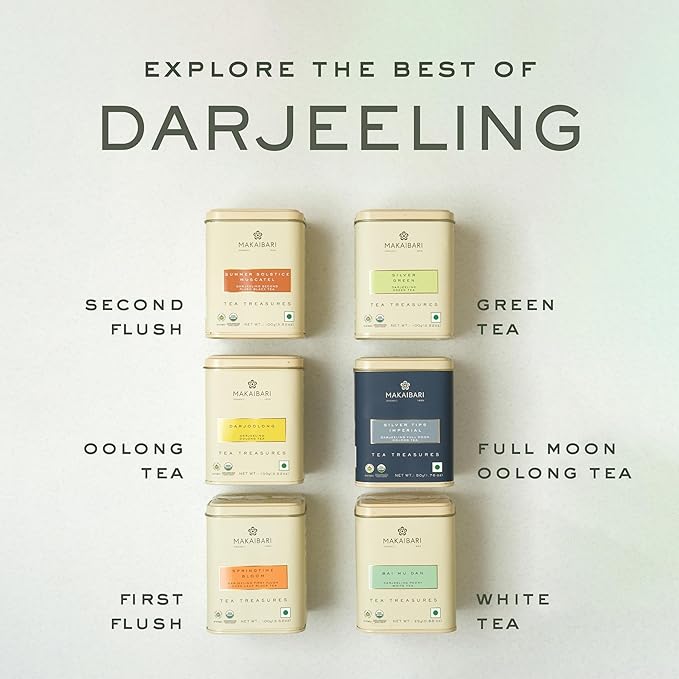 Makaibari Himalayan Spring, Special Edition First Flush Black tea 100 gm | USDA Organic Certified Darjeeling Black Tea | Single Estate Loose Leaf Tea