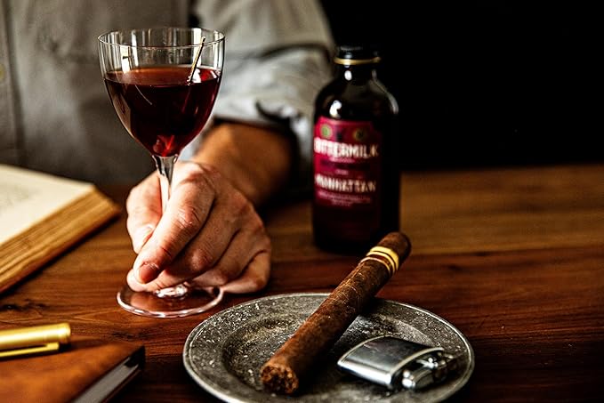 Bittermilk Bourbon Barrel Aged Manhattan Mix - All Natural Handcrafted Cocktail Mixer - Manhattan Cocktail Mix - Just Add Whiskey, Makes 17 Cocktails