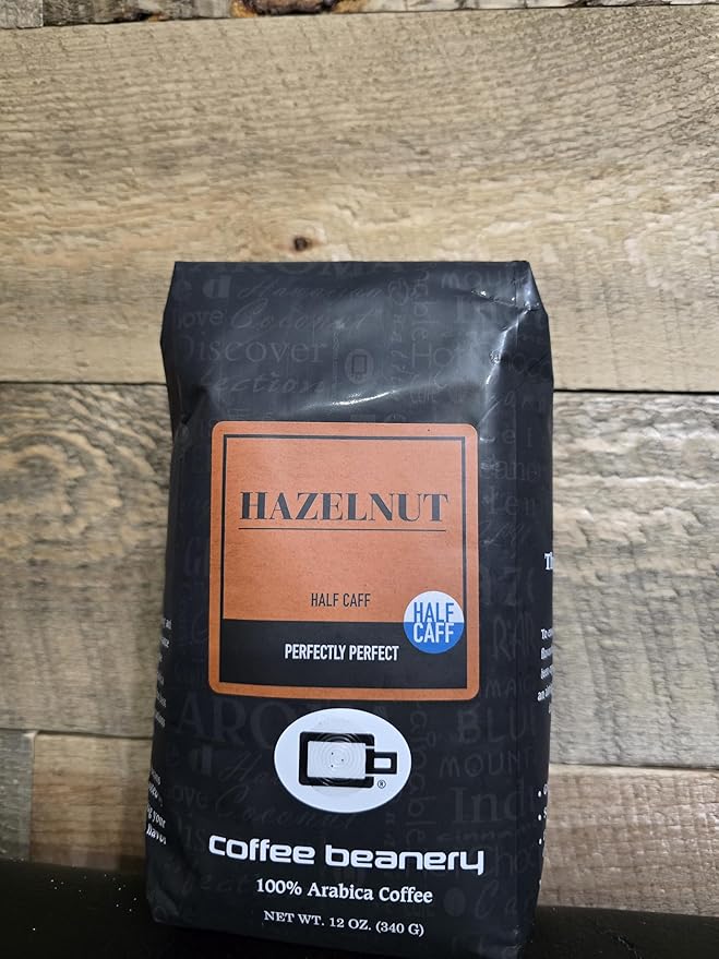 Half Caff Hazelnut Flavored Coffee | 12oz Whole Bean | 100% Specialty Arabica
