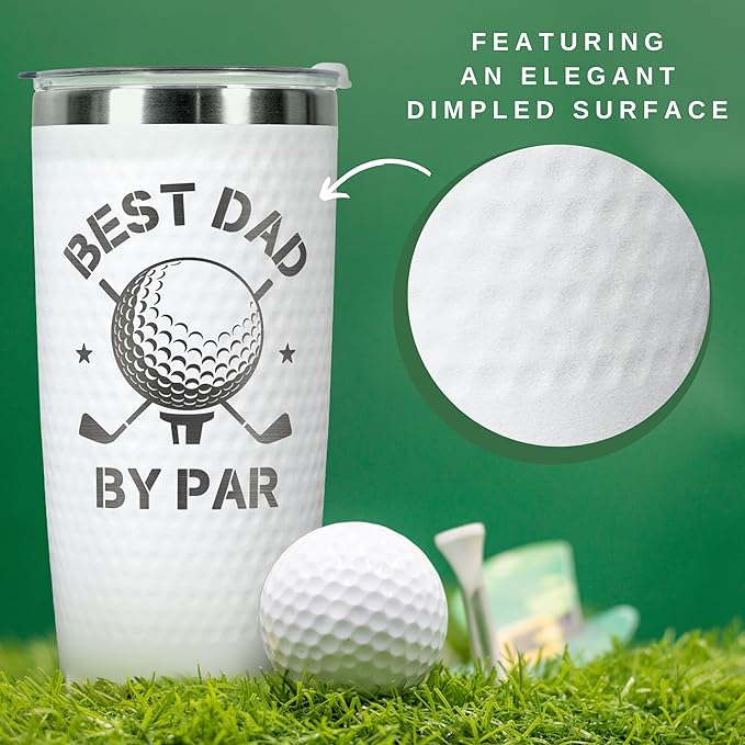 Gifts for Dad - Golf Gifts for Dads - Dads Christmas Gift from Daughter, Son, Kids - Golfing Gift for Men, Golfers - Ideas for Husband, New Papa, Father - 20 Oz Golf Dad by Par Tumbler