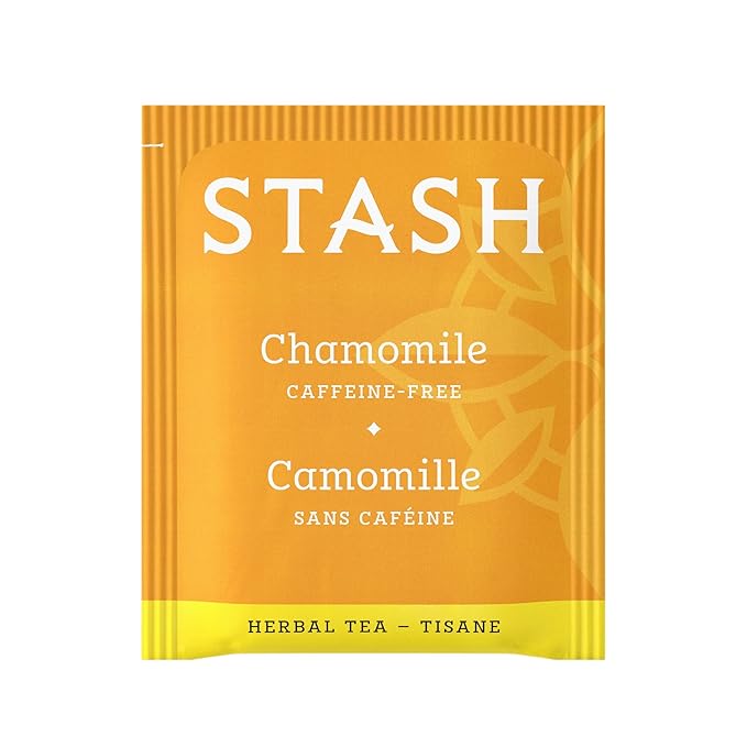 Stash Tea Chamomile Herbal Tea - Naturally Caffeine Free, Non-GMO Project Verified Premium Tea with No Artificial Ingredients, 30 Count (Pack of 6) - 180 Bags Total