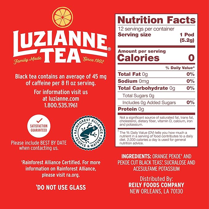 Luzianne Sweet Iced Tea Single Serve Pods, 12ct Box (Pack of 1)