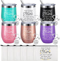 Sliner 6 Pack Friend Gift for Women Christmas Good Friends Are Like Stars Wine Tumbler Cup 12 oz Friendship Canvas Makeup Bag and Inspirational Keychain Xmas Gifts