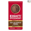 Eight O'Clock Coffee 100% Colombian Peaks Ground Coffee, Medium Roast, 11 Ounce (Pack of 6) - Rich, Winey & Full Bodied
