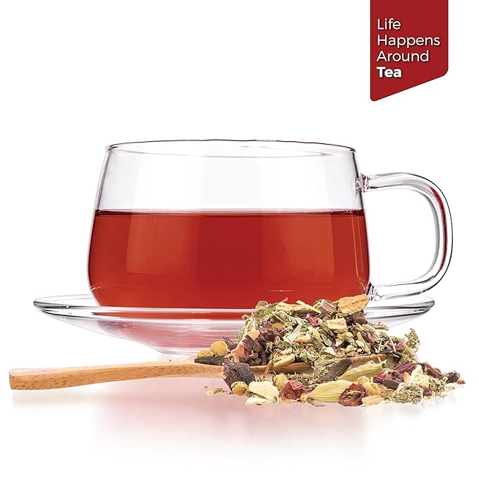 Tealyra - Calm Down - Nirvana - Chamomile Ginger Hibiscus - Wellness and Relaxing Herbal Loose Leaf Tea - Detox Tea - Caffeine-Free - All Natural - 110g (4-ounce)