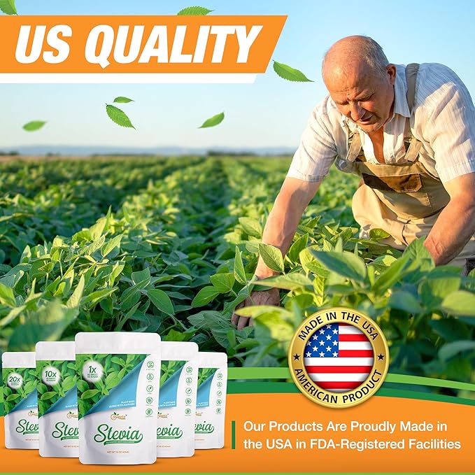 Allulose – Stevia Blend All Purpose Sweetener – 20X Sugar Sweetness; Total Servings 2270; Zero Calorie Sweetener, Sugar-Free Substitute for Baking, Smoothies, Coffee; Low Carb Keto Diet Friendly Food | 1-LB