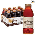 Tejava Original Unsweetened Black Iced Tea, 12 Pack, 16.9oz PET Bottles, Non-GMO, Kosher, No Sugar or Sweeteners, No calories, No Preservatives, Brewed in Small Batches