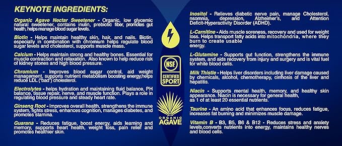 ProBaller Ultra Premium Energy Drink - Natural Clean NSF Certified Sport Drink with Amino Acids, Taurine, Biotin, Organic Agave, Vitamin B 12 Methylcobalamin, & Electrolytes - 15 Pack - Artic Orange