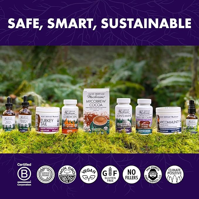 Host Defense MyCommunity Extract - 17 Species Blend Mushroom Supplement for Immune Support - Extract with Lion's Mane, Reishi, Chaga, Cordyceps, Turkey Tail & More - 2 fl oz (60 Servings)*