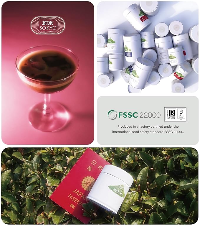 SOKYO ceremonial matcha powder series Rich and full-bodied flavor powdered green tea Japanese matcha (3.52oz / 100g, Fuji Ceremonial Q)