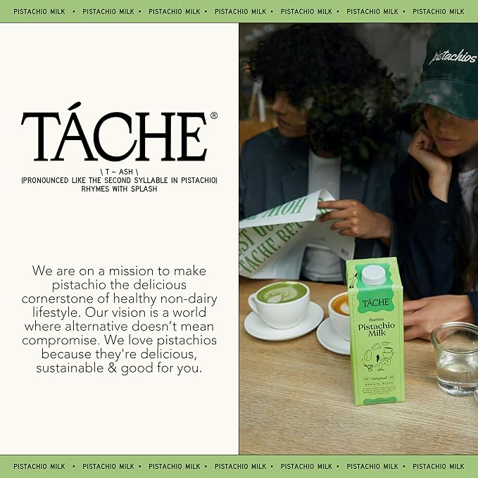 Táche Original and Unsweetened Barista Pistachio Milk Bundle, 32 oz, 6-Pack Each