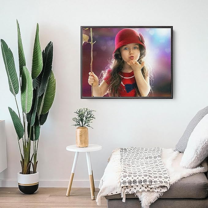 P&L ART. Personalized Custom Canvas Prints: Photo On Canvas Transform Your Photos into Stunning Framed Wall Art Digitally Printed Photo To Canvas Ideal for Home Decor Gifts Keepsakes Black 24x36