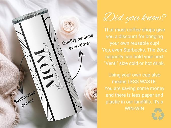 Mom, You Are My Sunshine 20oz Skinny Tumbler with Straw and Lid - Sunflower - Mother's Day - Stainless Steel - gift for women - Dishwasher safe
