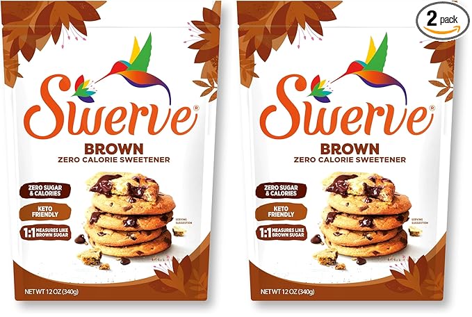 Swerve Ultimate Sugar Replacement Sweetener, Brown Sugar Substitute, Keto Friendly, Zero Calorie, Zero Sugar, Non-Glycemic, Gluten Free, 12 ounces (Pack of 2)