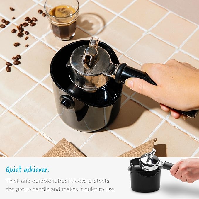 Dreamfarm Big Grindenstèin Sturdy, Compact, Modern Space-Saving Espresso Coffee Grind Knock Box -Black