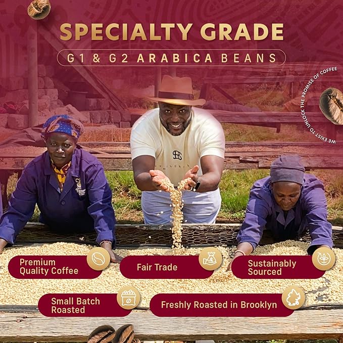 Coffee Uplifts People Honey Berry Mocha Java - Whole Bean Coffee Medium Roast - Sumatra & Ethiopian Specialty Grade Coffee Beans, 100% Arabica Coffee, Fair Trade - Berry, Chocolate & Honey Notes -12oz