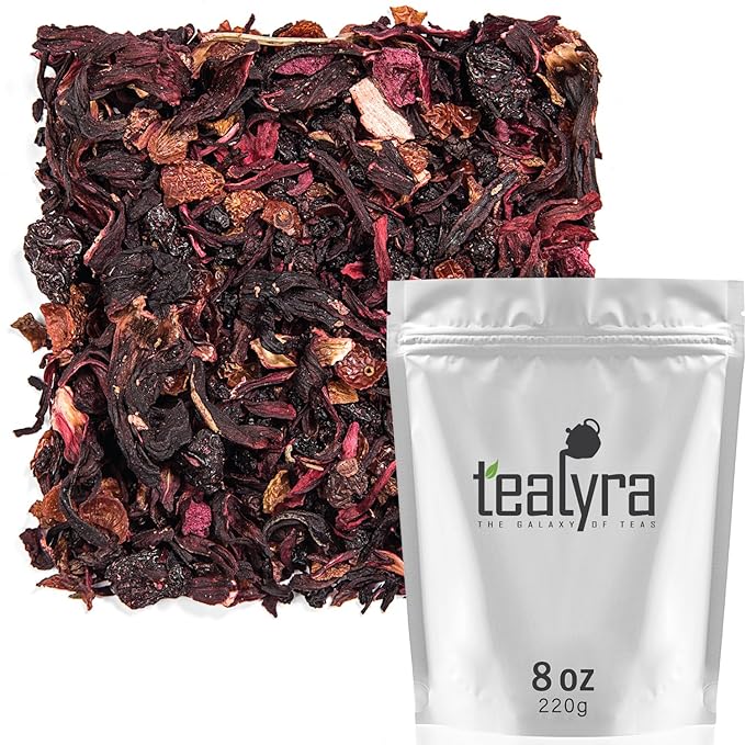 Tealyra - Cherry Goddess - Fruity Herbal Loose Leaf Tea - Caffeine-Free - Vitamin Rich - Hot and Iced - All Natural - 8 ounce