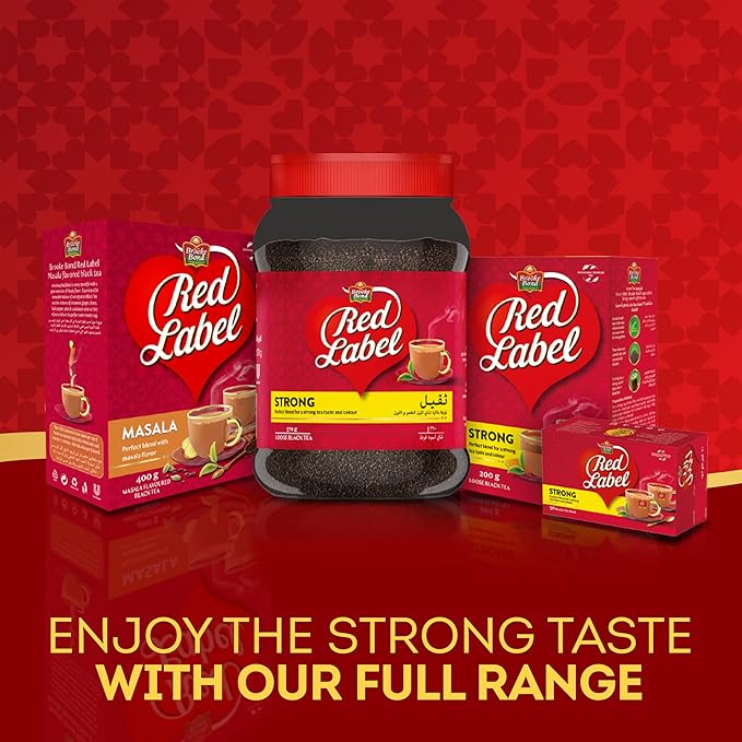 Red Label Tea | Loose Tea | Premium Brooke Bond | Black Tea | Indian Chai | Rich & Refreshing Flavor | Compatible for Chai | 450 Grams (Pack of 1)