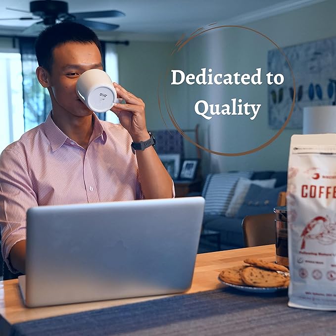 Birdee Vietnamese Coffee – 1 LB, Medium Roast Whole Bean, Arabica and Robusta, Hand-Picked, Resealable Bag, Smooth Flavor, Low Acid, High Caffeine, Single-Origin