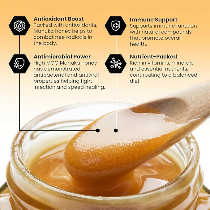 Bees & Trees New Zealand Manuka Honey 830+ & 550+ MGO – Pure, Raw, Unpasteurized Monofloral Superfood Honey for Wellness & Vitality – Bioactive, Nutrient-Rich Manuka Honey – 300g & 380g (2 pack)