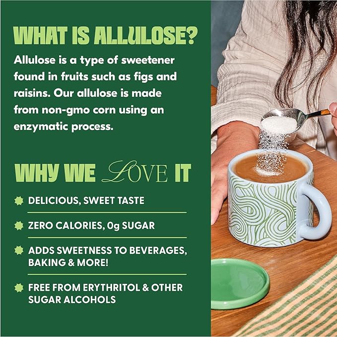 Whole Earth Zero Calorie Allulose Sweetener, Zero Calorie Sugar Substitute, Keto-Friendly, Non-GMO, No Erythritol, Erythritol-Free, Pouch, 12oz Pouch