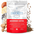 Crockett Coffee Organic Mushroom Coffee with MCT Oil | Antioxidant Rich Functional Blend of 7 Organic Mushrooms for Clear Focus, Gut Health & Clean Energy | Bold American Made Flavor, 30 Servings