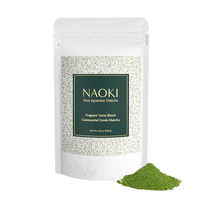 Naoki Matcha Fragrant Yame Blend – Authentic Japanese First Harvest Ceremonial Grade Matcha Green Tea Powder from Yame, Fukuoka (100g / 3.5oz)