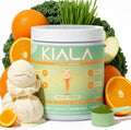 Kiala Nutrition Super Greens, Organic Greens Powder with Spirulina & Chlorella for Digestion, Gut Health, Immunity, Energy, Gluten Free, Vegan, Sugar Free, Spectra Blend, Orange Sherbet, 30 Servings